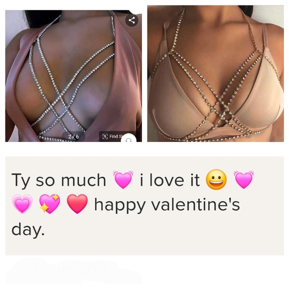 I'll Try To Restock Rhinestone Body Chain Bra Sexy Rhinestone Cage Bra - Picture 4 of 11